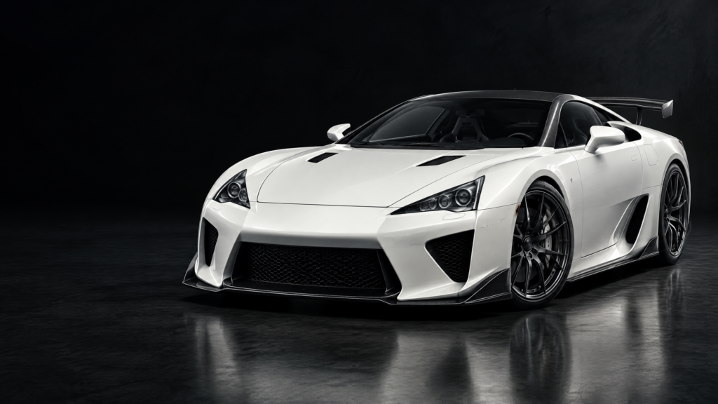 2012 Lexus LFA: original illustrative editorial artwork, not a photograph of an individual vehicle.