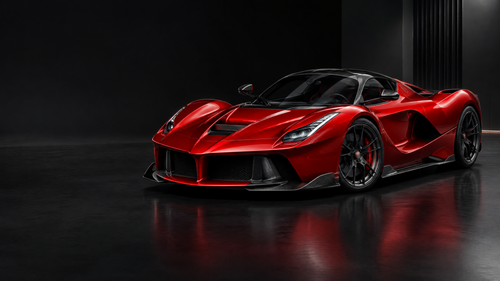 2015 Ferrari LaFerrari: original illustrative editorial artwork, not a photograph of an individual vehicle.