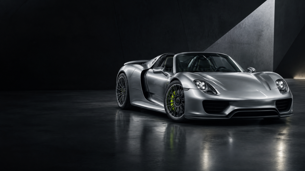 2015 Porsche 918 Spyder: original illustrative editorial artwork, not a photograph of an individual vehicle.