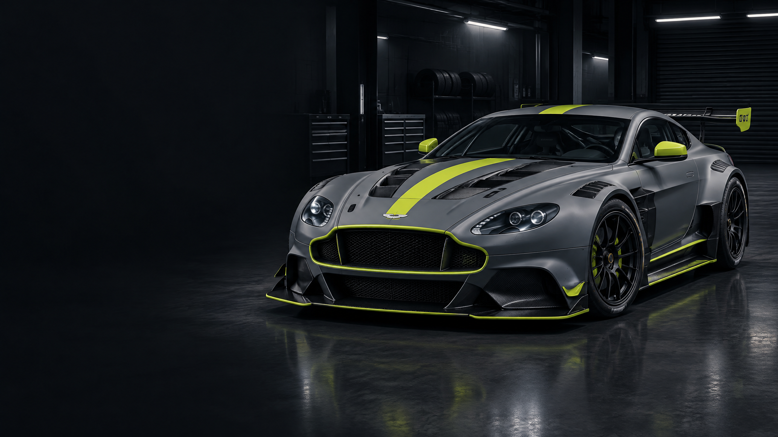 2016 Aston Martin Vantage GT12: original illustrative editorial artwork, not a photograph of an individual vehicle.