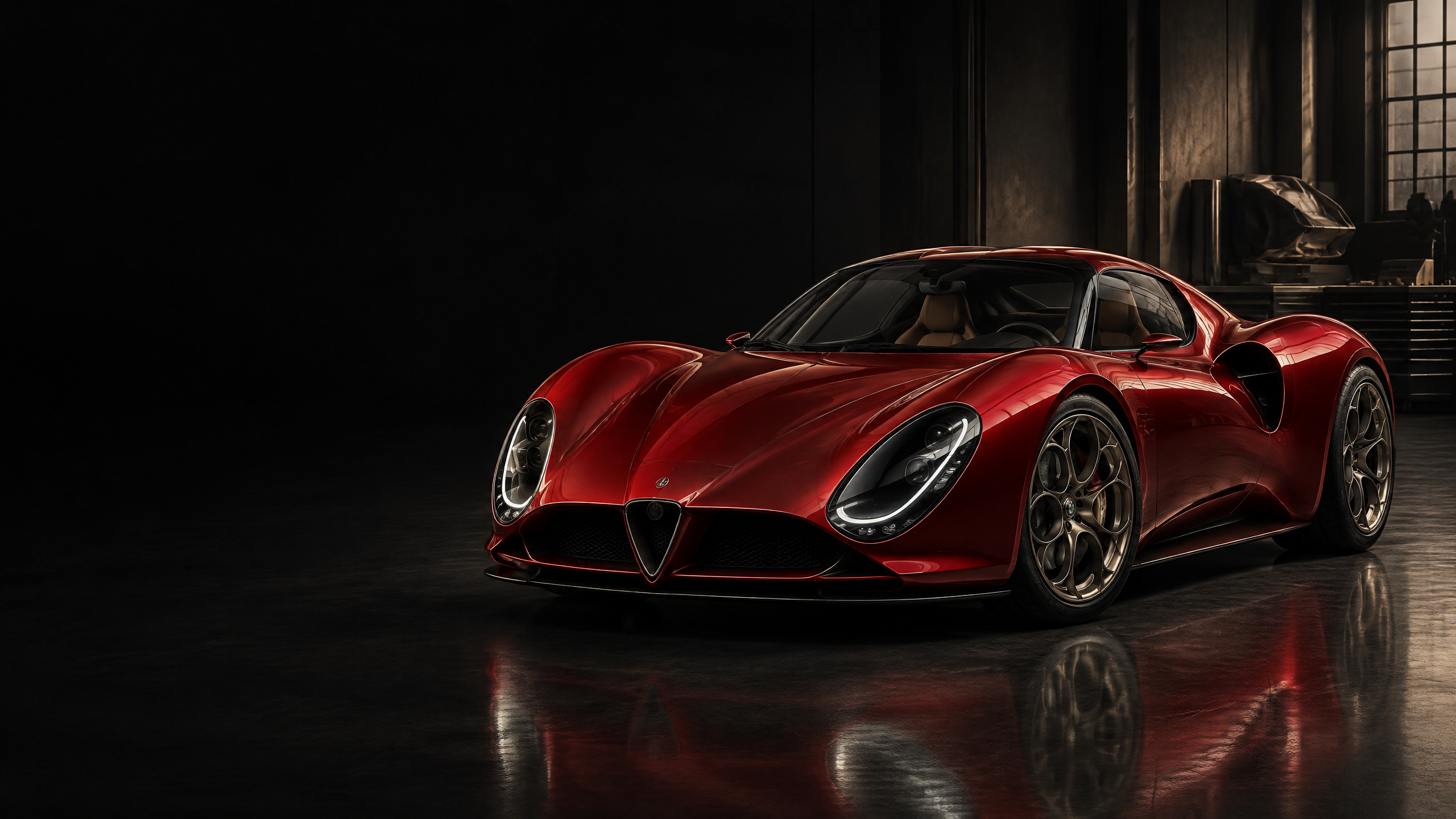 2024 Alfa Romeo 33 Stradale: original illustrative editorial artwork, not a photograph of an individual vehicle.