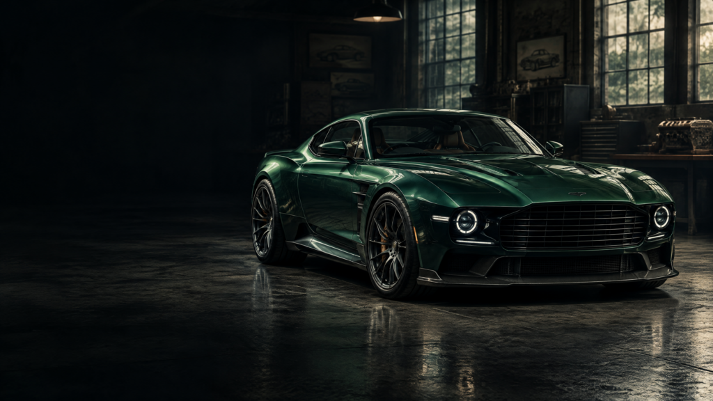 2024 Aston Martin Valour: original illustrative editorial artwork, not a photograph of an individual vehicle.