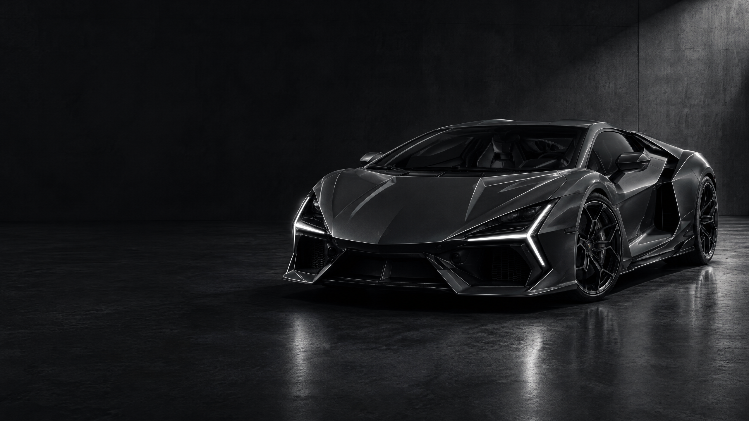 2024 Lamborghini Revuelto: original illustrative editorial artwork, not a photograph of an individual vehicle.