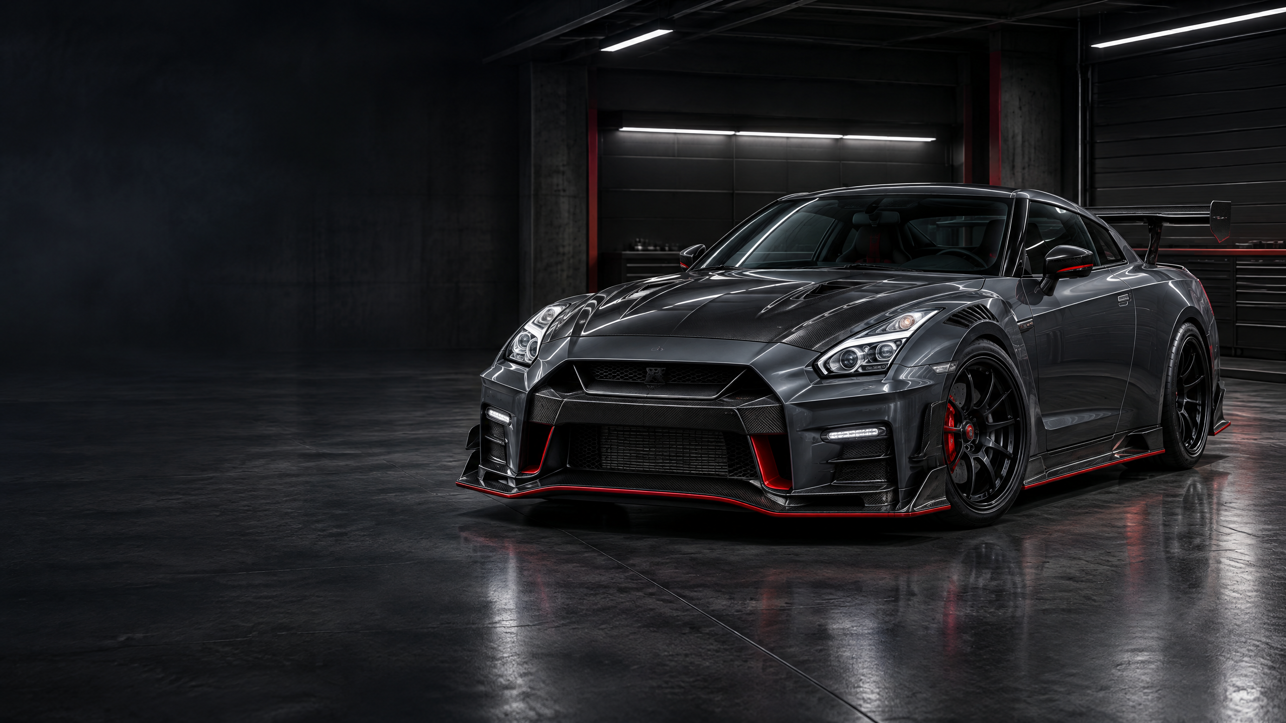 2024 Nissan GT-R NISMO: original illustrative editorial artwork, not a photograph of an individual vehicle.