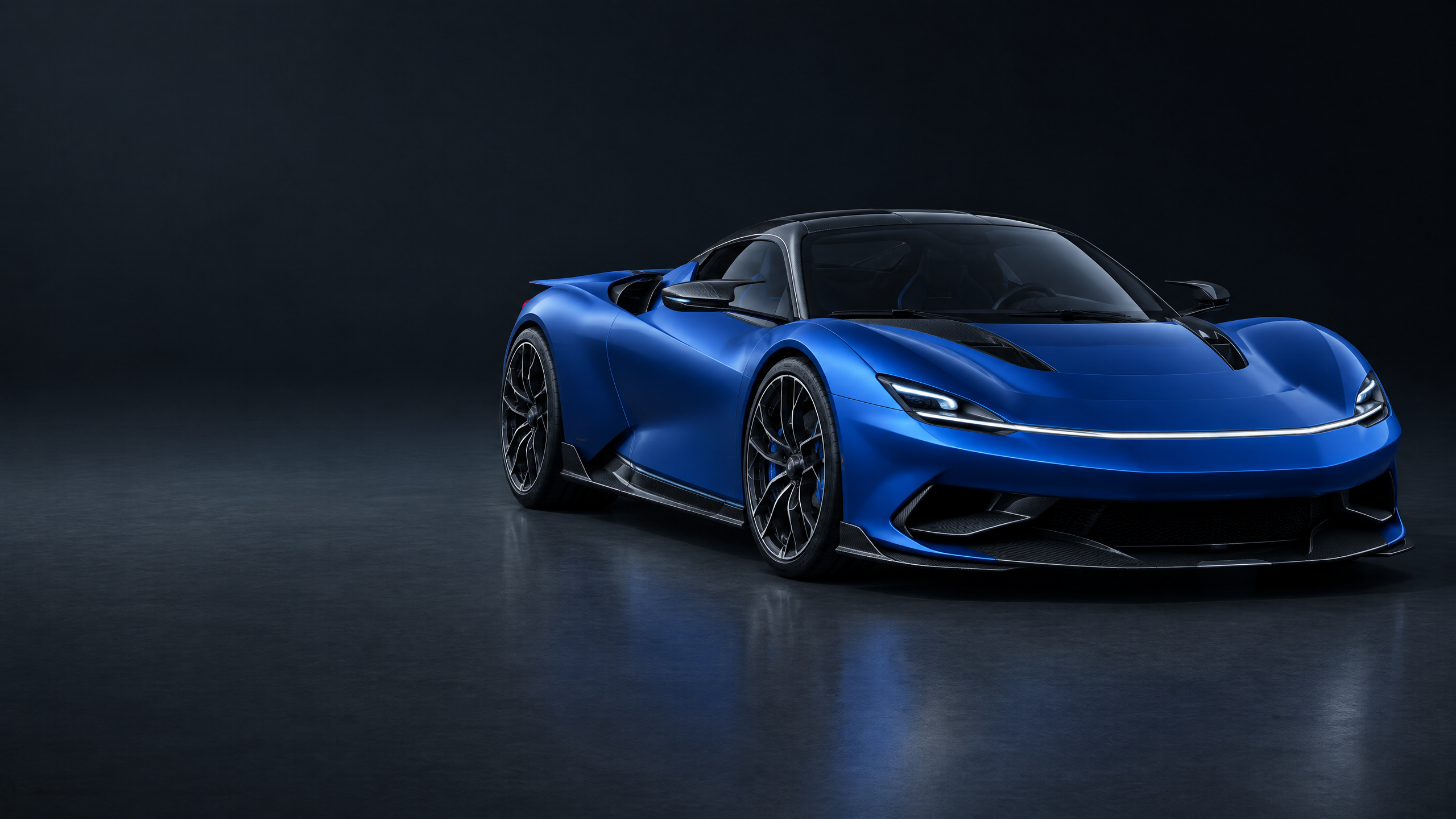 2024 Pininfarina Battista: original illustrative editorial artwork, not a photograph of an individual vehicle.